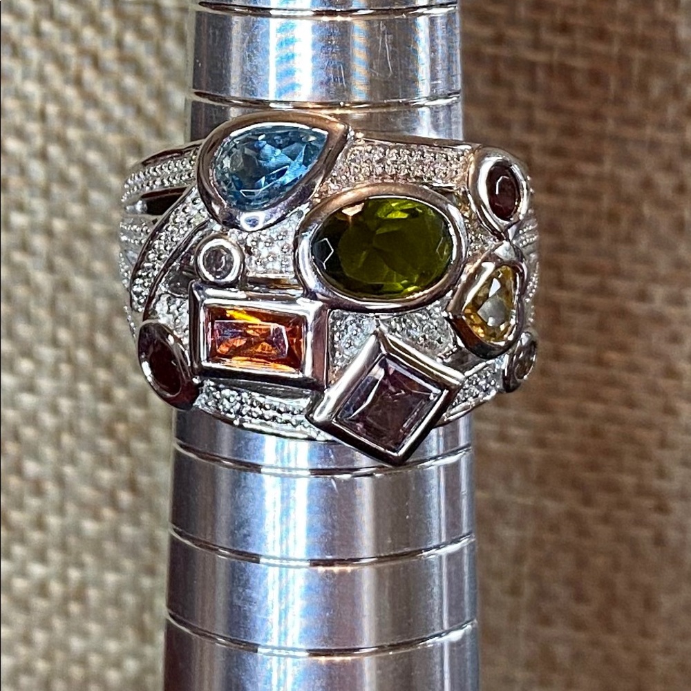 Multi colored stone ring - Picture 7 of 7